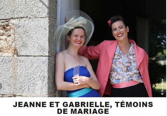 Jeanne et Gabrielle témoins de mariage