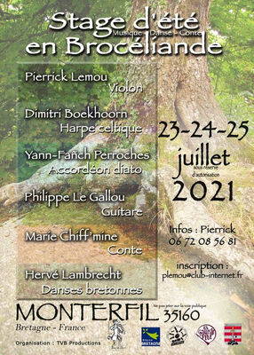 Stage d'été en Brocéliande 2021