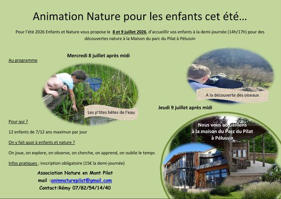 Sortie enfant et nature "Les petites bêtes de l'eau"_Pélussin