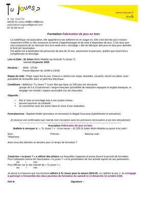 Atelier sur 2 jours - Fabrication de jeux en bois_Saint-Julien-Molin-Molette