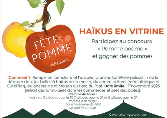 Haikus en vitrine ! Concours Pommes Poèmes_Pélussin