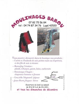 Moulinages Barou " Boutique spécial Noël"_Lupé