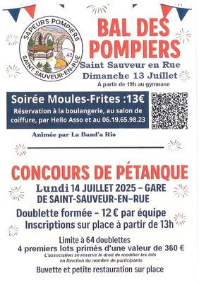 Bal des Pompiers et Feu d'artifice_Saint-Sauveur-en-Rue