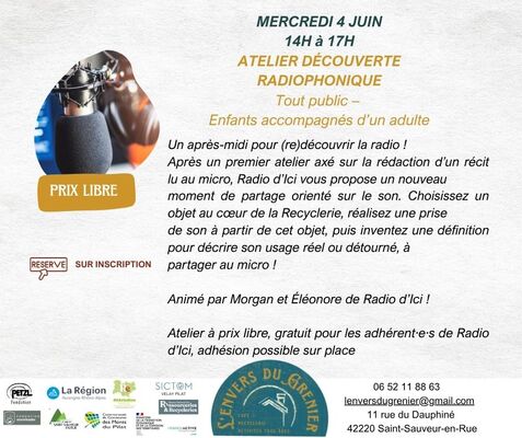 Atelier "Découverte radiophonique" - L'envers du Grenier_Saint-Sauveur-en-Rue