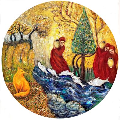 Exposition peintures Celle - Nathalie Guillard_Sainte-Croix-en-Jarez