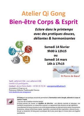 Atelier de Qi Gong "Bien-être Corps et esprit"_Saint-Pierre-de-Boeuf