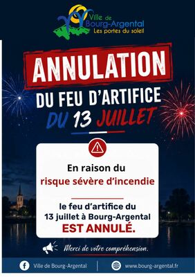 ANNULATION du feu d'artifice du 13 juillet_Bourg-Argental