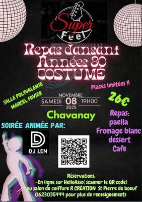 Repas dansant Année 80 costumé_Chavanay