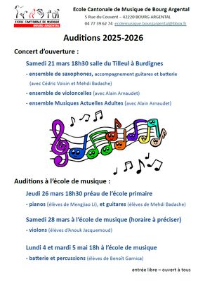 Concert d'ouverture de l'école de musique_Burdignes