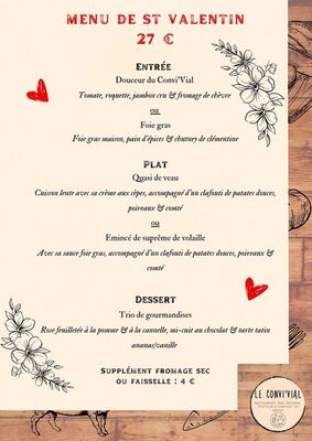 Menu de St Valentin au Convi'Vial_Chuyer