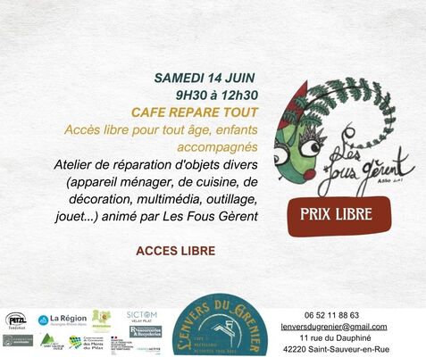 Atelier "Café répare tout" - L'envers du Grenier_Saint-Sauveur-en-Rue