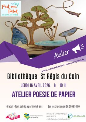 Fest’eau Pilat - Atelier poésie de papier_Saint-Régis-du-Coin