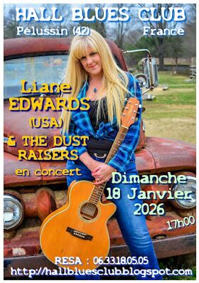 "Liane Edwards (USA) & The Dust Raisers (F)" - en concert au Hall Blues Club_Pélussin