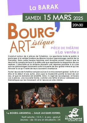 La Barak - Pièce de Théâtre "La vente" - Saison culturelle municipale_Bourg-Argental