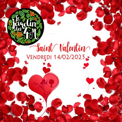 Menu spécial Saint-Valentin au Jardin des 4M_Saint-Régis-du-Coin