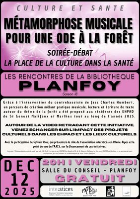 Les rencontres de la bibliothèque - Documentaire et débat_Planfoy