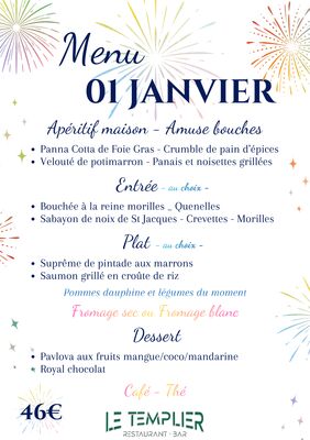 Repas de fêtes au Templier (Jour de l'an)_Marlhes