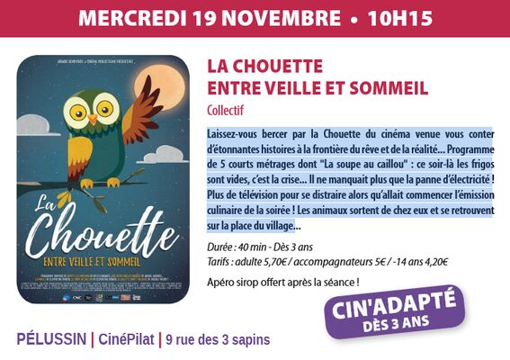 Festival du cinéma solidaire du Pilat : Séance jeune public - Ciné adapté_Pélussin