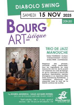 "Diabolo Swing" Trio de Jazz Manouche - Saison culturelle municipale_Bourg-Argental