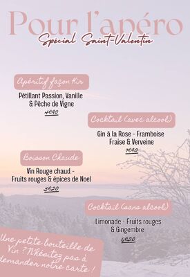 Menu "Saint-Valentin" à l'Auberge de la Jasserie_Le Bessat