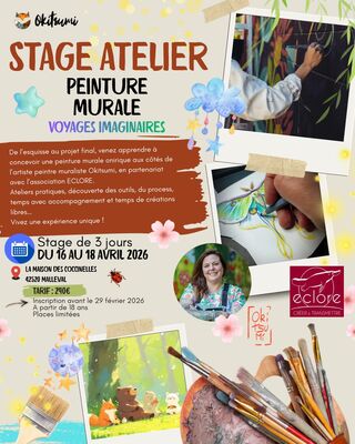 Stage atelier peinture murale - Voyages Imaginaires_Malleval