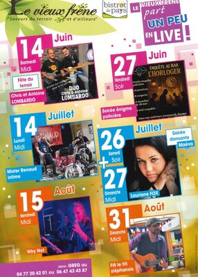 Le Vieux Frêne part en live - Repas concert_Tarentaise