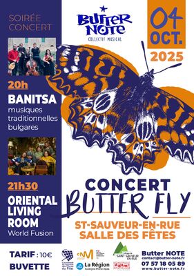 Soirée-concert Butter Fly_Saint-Sauveur-en-Rue