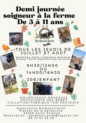 Demi-journée soigneur à le ferme "Barbanch' Anim"_Rochetaillée