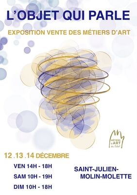 Exposition-vente des métiers d'art "L'Objet qui parle"_Saint-Julien-Molin-Molette