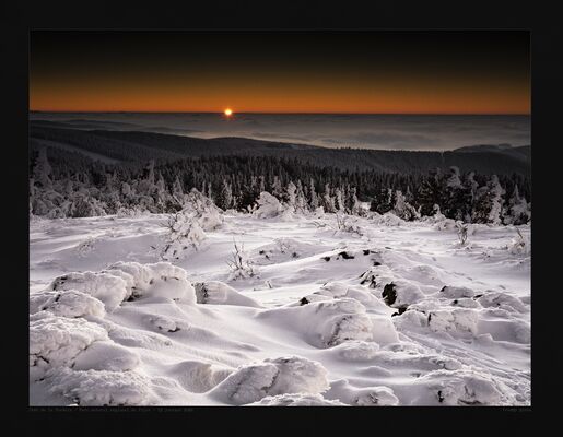 Fin de Journée hivernale sur les crêts du Pilat