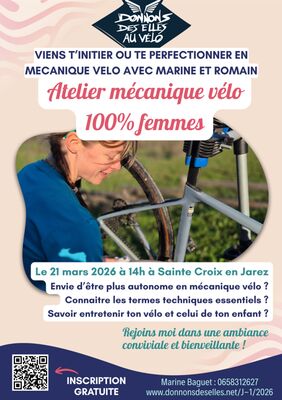 Atelier mécanique Vélo 100% Femmes_Sainte-Croix-en-Jarez