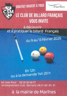 Découverte du billard français_Marlhes