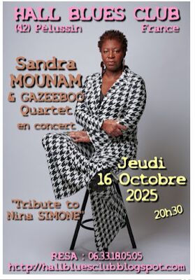 Concert "Sandra Mounam & Gazeeboo 4tet " - Hall Blues Club_Pélussin