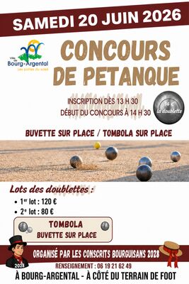 Concours de pétanque - Classe 2028_Bourg-Argental