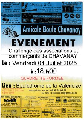 Amicale boule "Challenge des commerçants et associations"_Chavanay