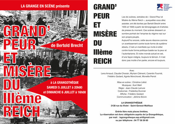 Théâtre "Grand'Peur et Misère du IIIème Reich"_Saint-Genest-Malifaux