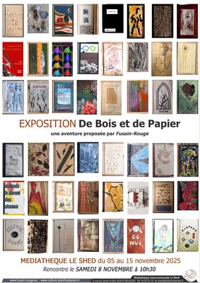Exposition de livres en bois_Pélussin