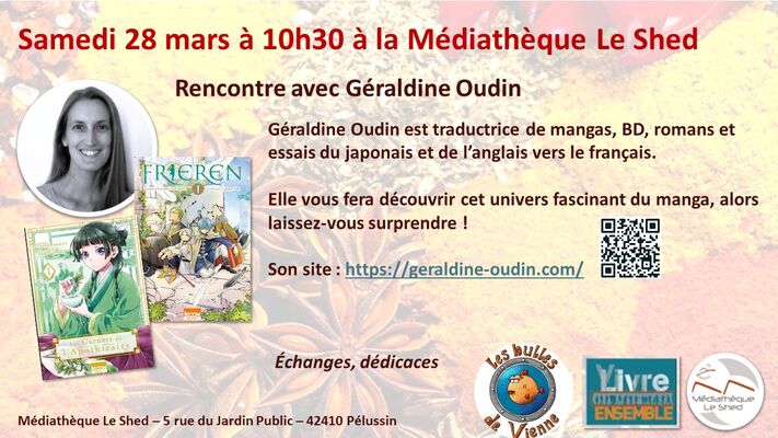 Rencontre littéraire avec Géraldine Oudin_Pélussin