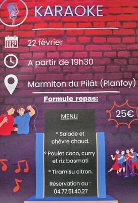 Soirée Karaoké au Marmiton du Pilat_Planfoy