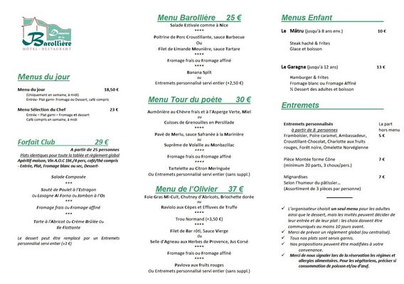 Restaurant Domaine de la Barollière_Saint-Paul-en-Jarez