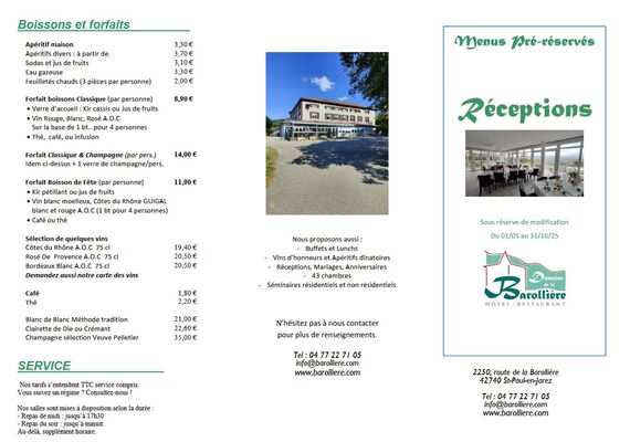 Restaurant Domaine de la Barollière_Saint-Paul-en-Jarez