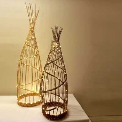 Atelier Vannerie osier Tontine support plante ou luminaire