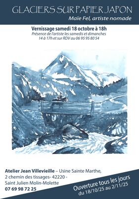 Exposition sur les glaciers de Maïe Fel_Saint-Julien-Molin-Molette
