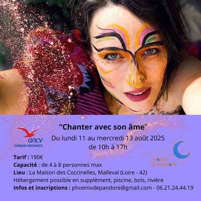 Stage de chant d'été avec Emilie Souillot "Chanter avec son âme"_Malleval