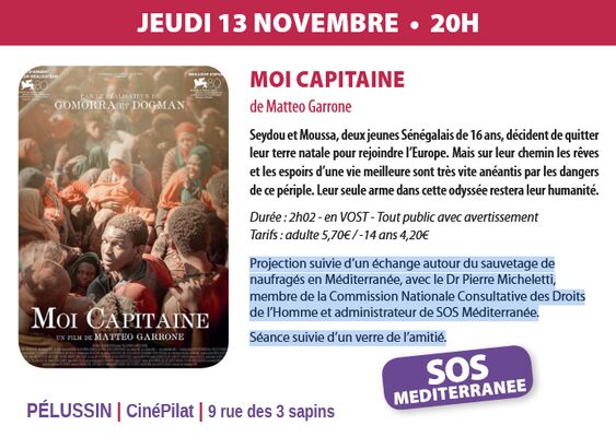 Festival du cinéma solidaire du Pilat : Film "Loi capitaine"_Pélussin