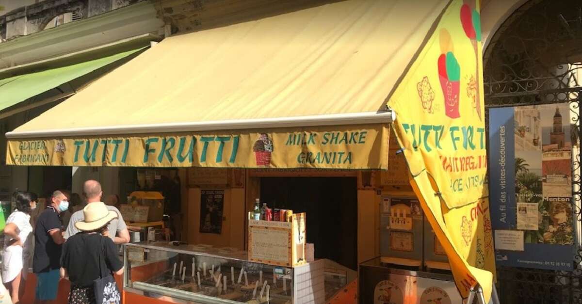 Tutti frutti ice cream shop (Menton) Côte d’Azur France / French