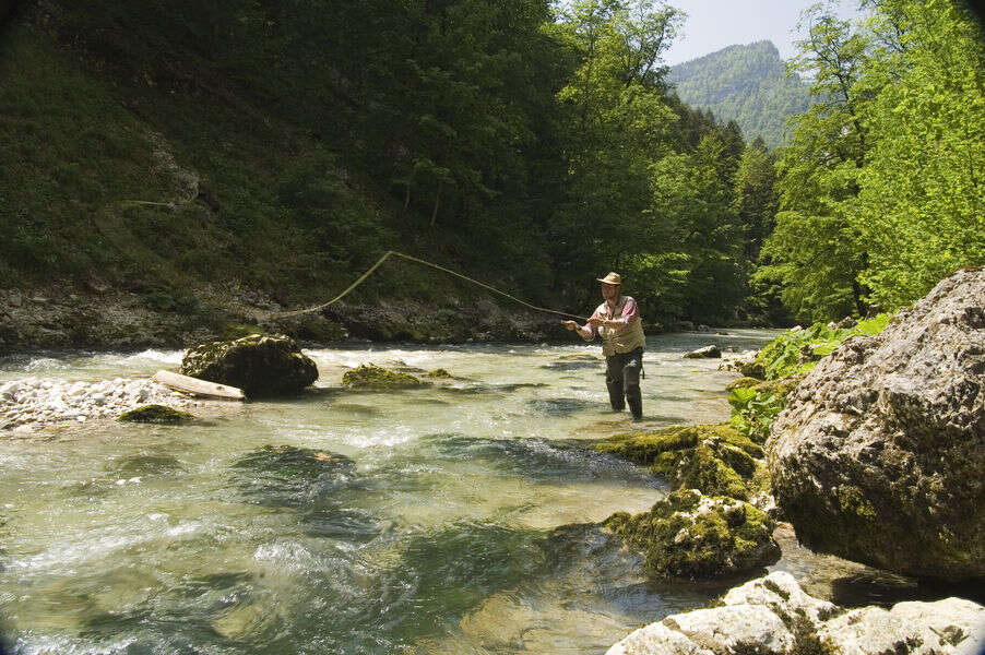 Parcours de pêche en montagne