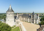 Château de Châteaudun, vue aérienne du donjon et de l'aile Longueville