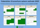 Calendrier ouverture parc