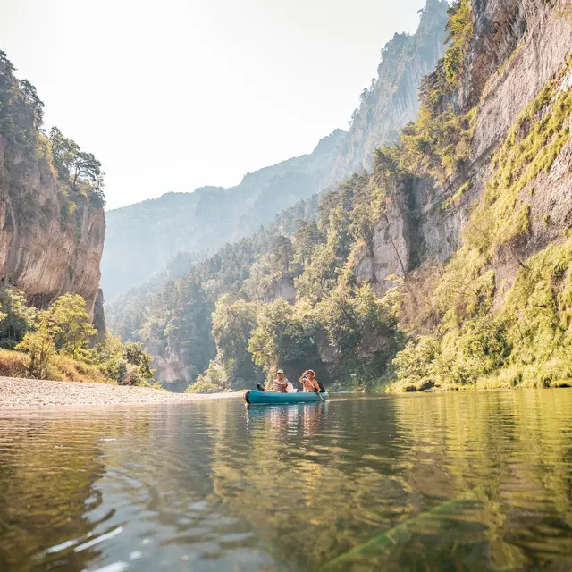 Demi journée en canoë depuis la Malène - 10km - La Barbote